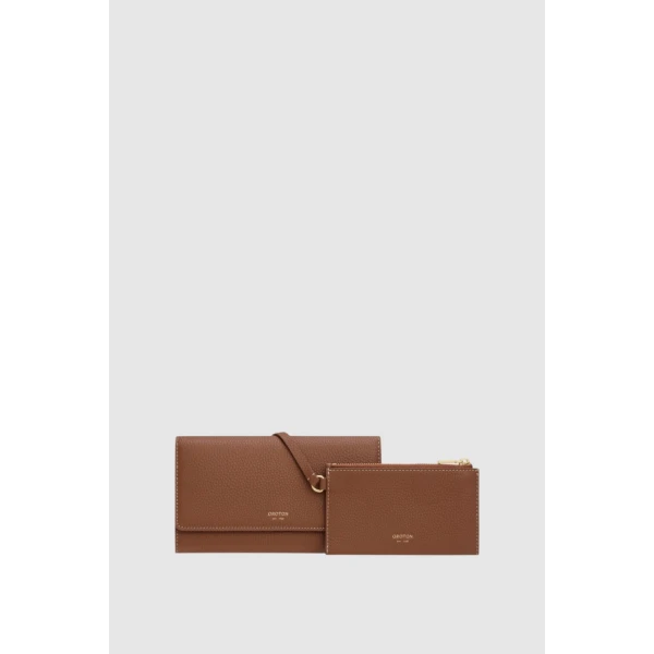 Oroton Margot Wallet & Pouch Whiskey, view 2