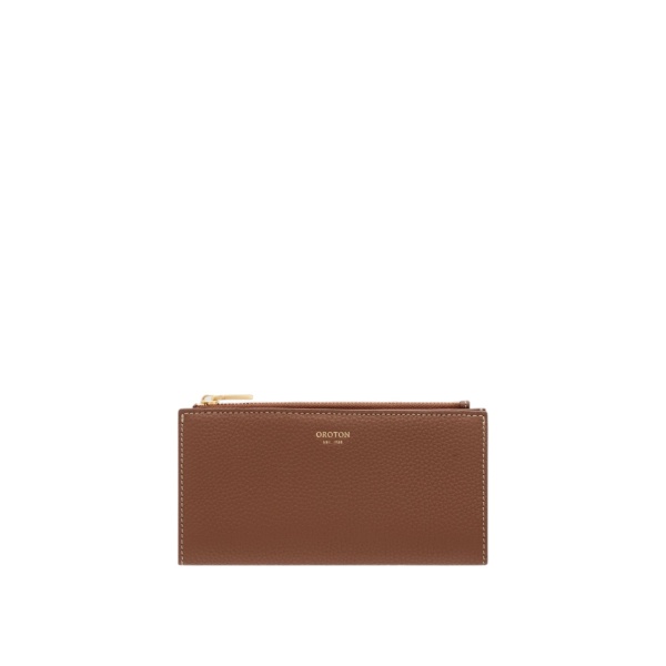 Oroton Margot Zip Fold Wallet Whiskey