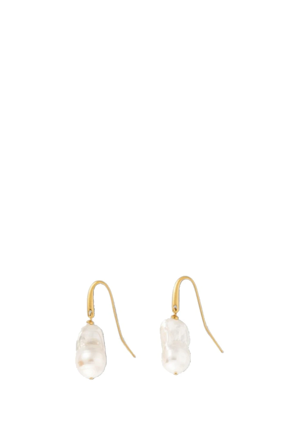 Oroton Marleigh Earrings Worn Gold/White | Earrings | Luxury Shoes Oroton Marleigh Earrings Worn Gold/White