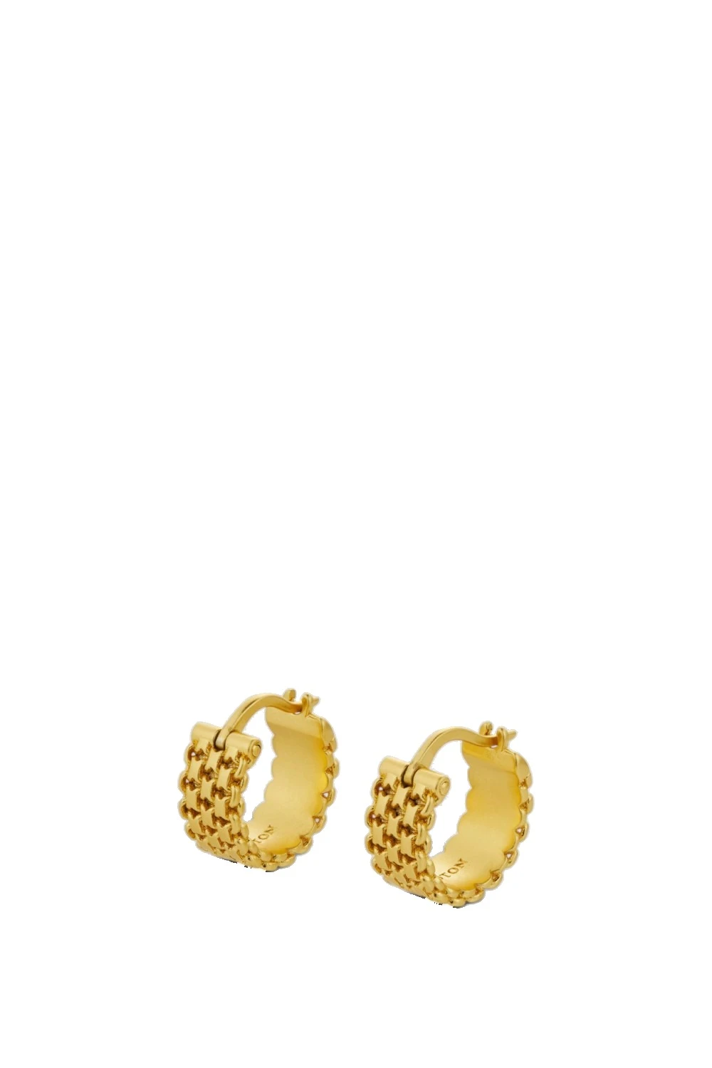 Oroton Mathilde Mini Hoops Worn Gold | Earrings | Luxury Shoes Oroton Mathilde Mini Hoops Worn Gold