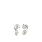Oroton Maurie Pearl Drop Stud Earrings Pearl/Silver