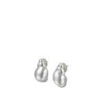 Oroton Maurie Shell Stud Earrings Worn Silver