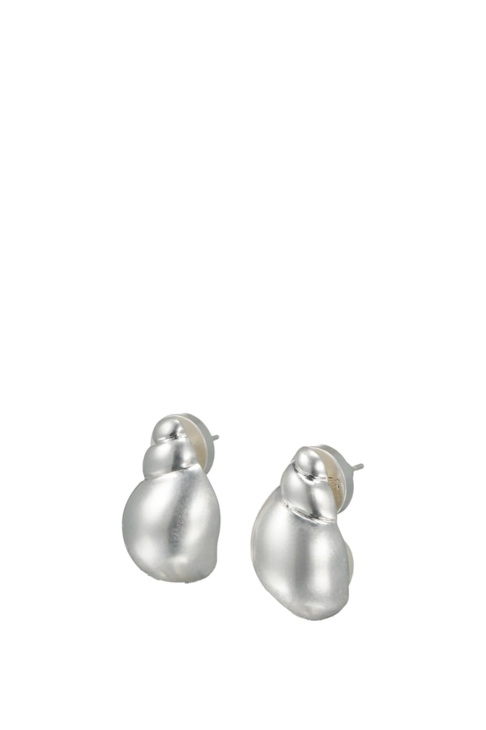 Oroton Maurie Shell Stud Earrings Worn Silver | Earrings | Luxury Shoes Oroton Maurie Shell Stud Earrings Worn Silver