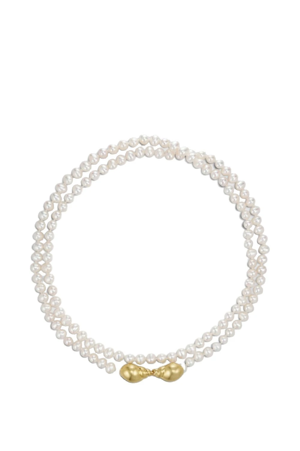 Oroton Maurie Wrap Necklace Pearl/Worn Gold | Necklace | Luxury Shoes Oroton Maurie Wrap Necklace Pearl/Worn Gold