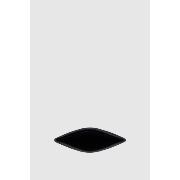Oroton Mica Texture Credit Card Sleeve Black Snake, view 2