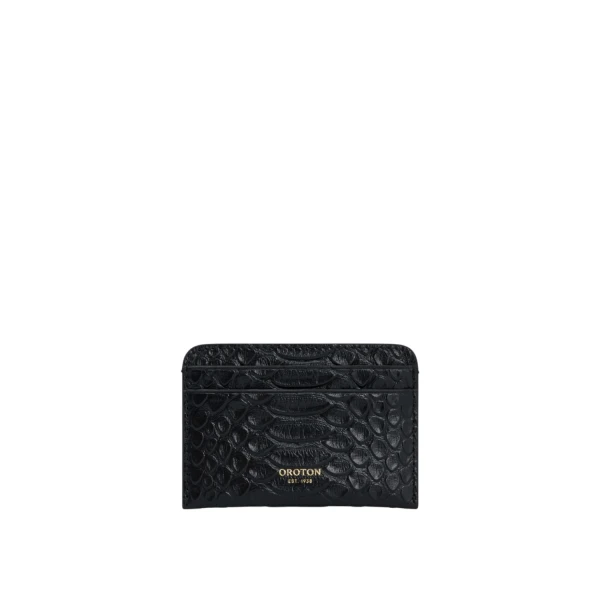 Mica Texture Credit Card Sleeve Black Snake