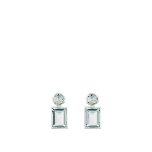 Oroton Myrell Drop Earrings Ice Blue