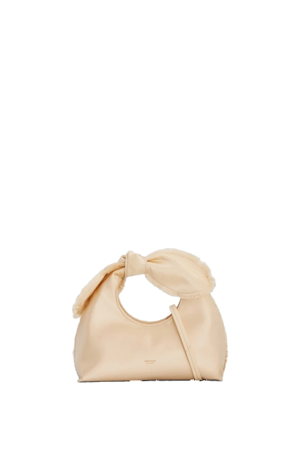 Oroton Myrtle Satin Mini Bag Peach | Mini Bags | Luxury Shoes Oroton Myrtle Satin Mini Bag Peach