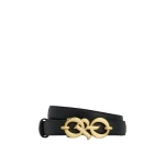 Oroton Olivia 20mm Logo Belt Black | Belts | Luxury Shoes Oroton Olivia 20mm Logo Belt Black