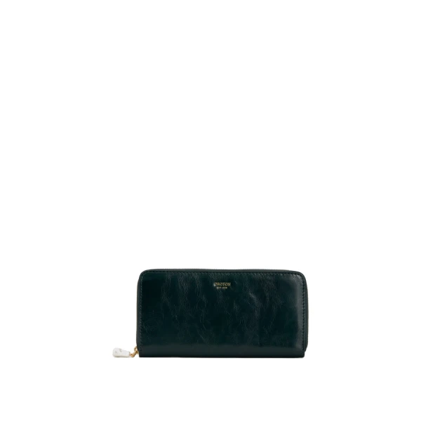 Ophelia Crackle Large Wallet Shade Green