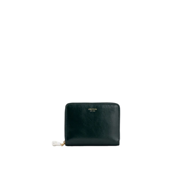 Ophelia Crackle Medium Zip Around Wallet Shade Green