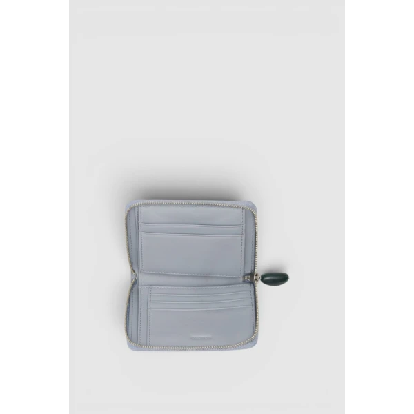 Oroton Ophelia Smooth Medium Zip Around Wallet Dusk Blue, view 2