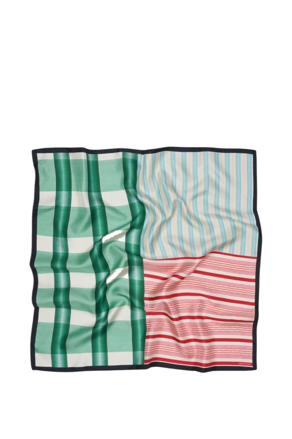Oroton Patchwork Silk Scarf Multi | Scarves | Luxury Shoes Oroton Patchwork Silk Scarf Multi