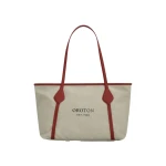 Oroton Ponza Canvas Medium Tote Dust Grey