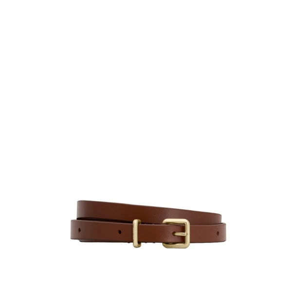 Remi 12mm Box Leather Belt Chestnut/Brass