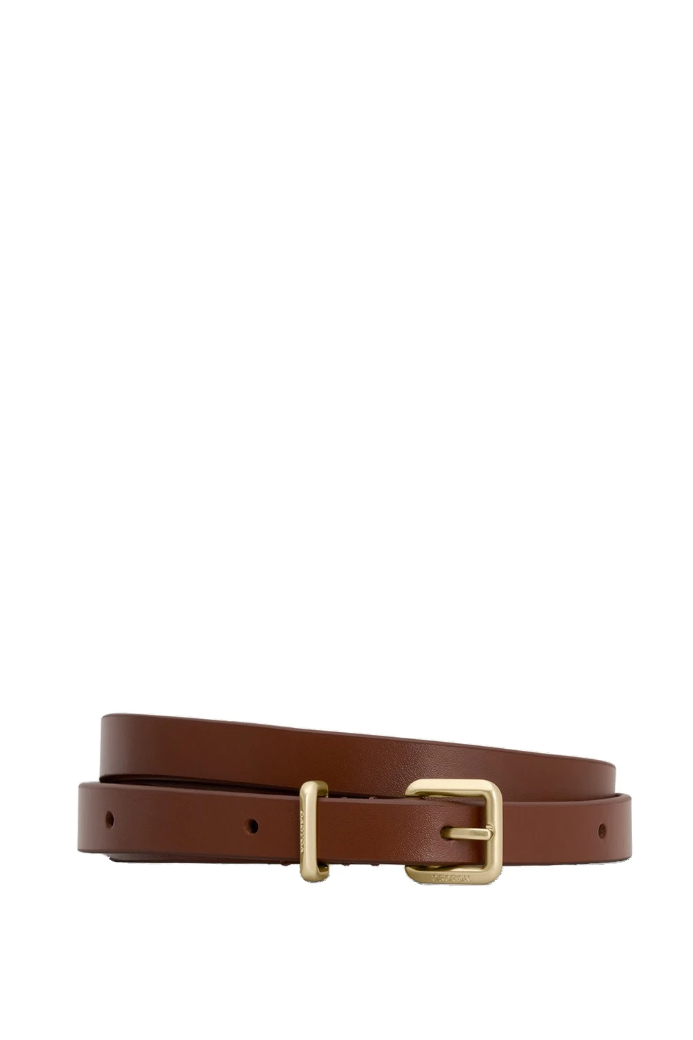 Oroton Remi 12mm Box Leather Belt Chestnut/Brass | Belts | Luxury Shoes Oroton Remi 12mm Box Leather Belt Chestnut/Brass