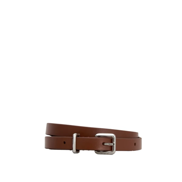 Remi 12mm Box Leather Belt Chestnut/Silver