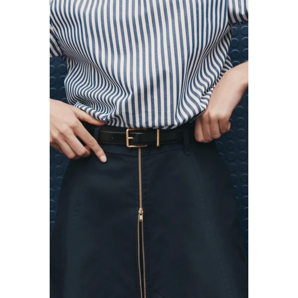 Oroton Remi 25mm Belt Black, view 3