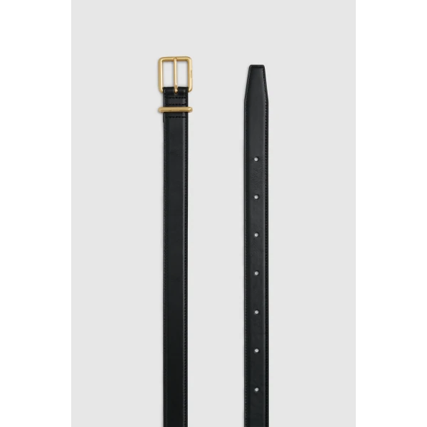 Oroton Remi 25mm Belt Black, view 4