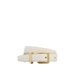 Oroton Remi Smooth 25mm Belt Warm White