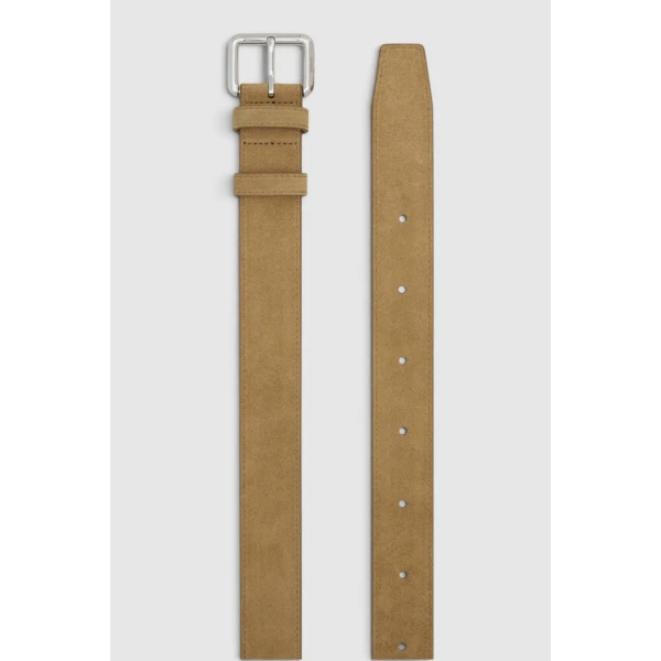 Oroton Remi Suede 35mm Belt Tobacco, view 3