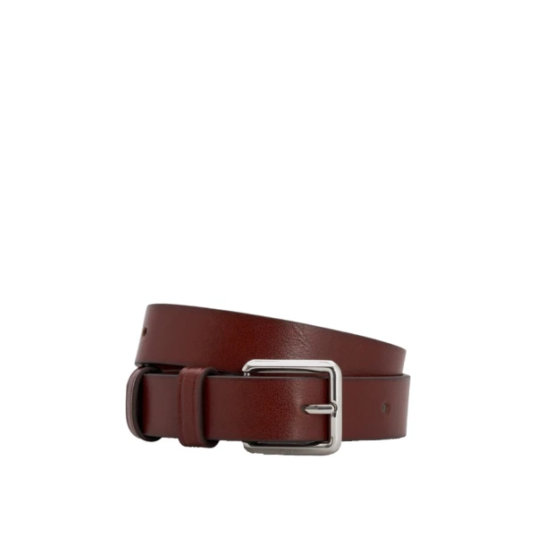 Remi Vegetable-Tanned Leather 25mm Belt Dark Chestnut