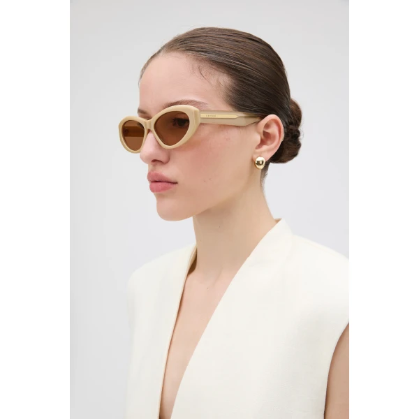 Oroton Remy Sunglasses Oatmeal, view 2