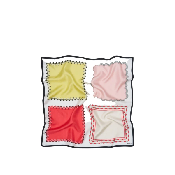 Oroton Ribbon Silk Scarf Multi