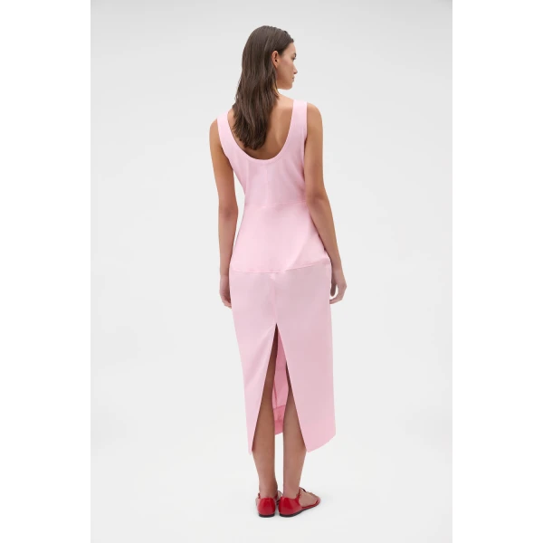 Oroton Sculpture Tank Dress Pink Rose, view 6