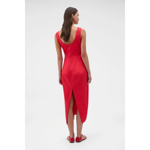 Oroton Sculpture Tank Dress Poppy, view 5