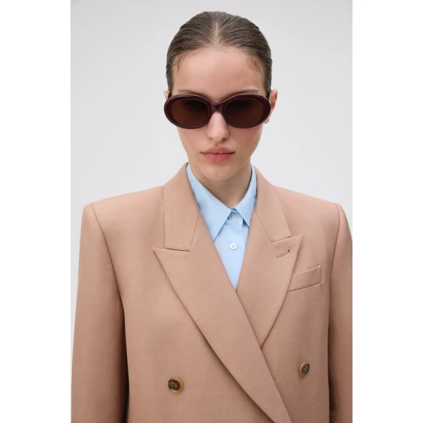 Oroton Soren Sunglasses Burgundy, view 2