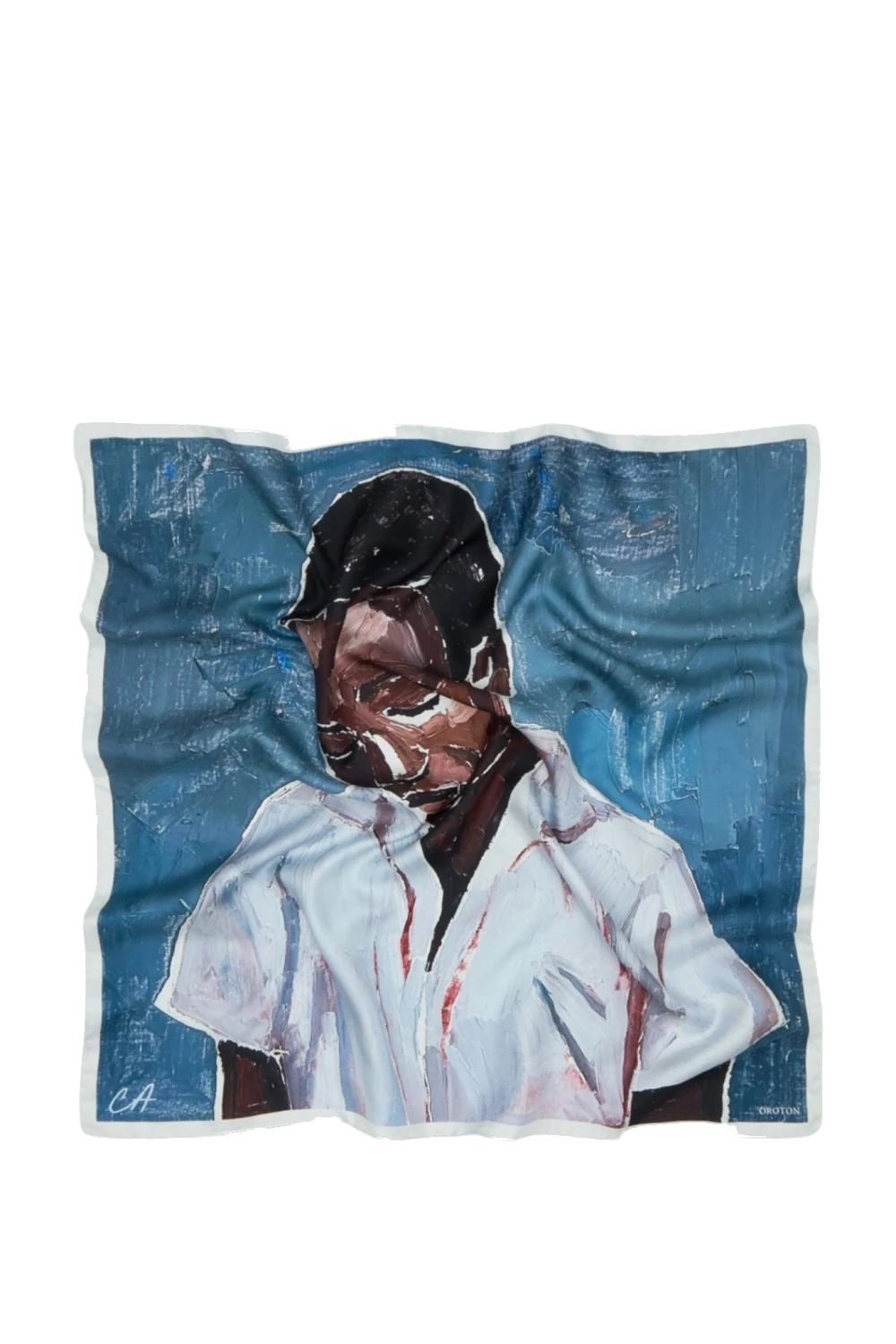 Oroton The Schoolboy Scarf Smoke Blue | Scarves | Luxury Shoes Oroton The Schoolboy Scarf Smoke Blue