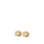 Oroton Wicker Hoops Gold | Earrings | Luxury Shoes Oroton Wicker Hoops Gold