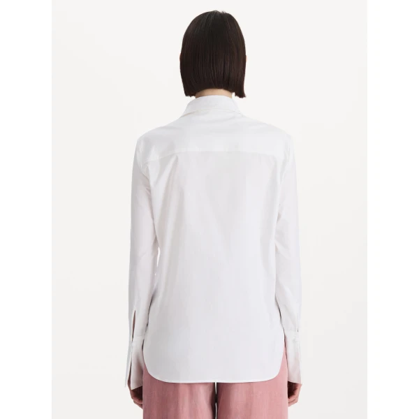 Oscar de la Renta Beaded Mixed Botanical Stretch Twill Blouse, view 4