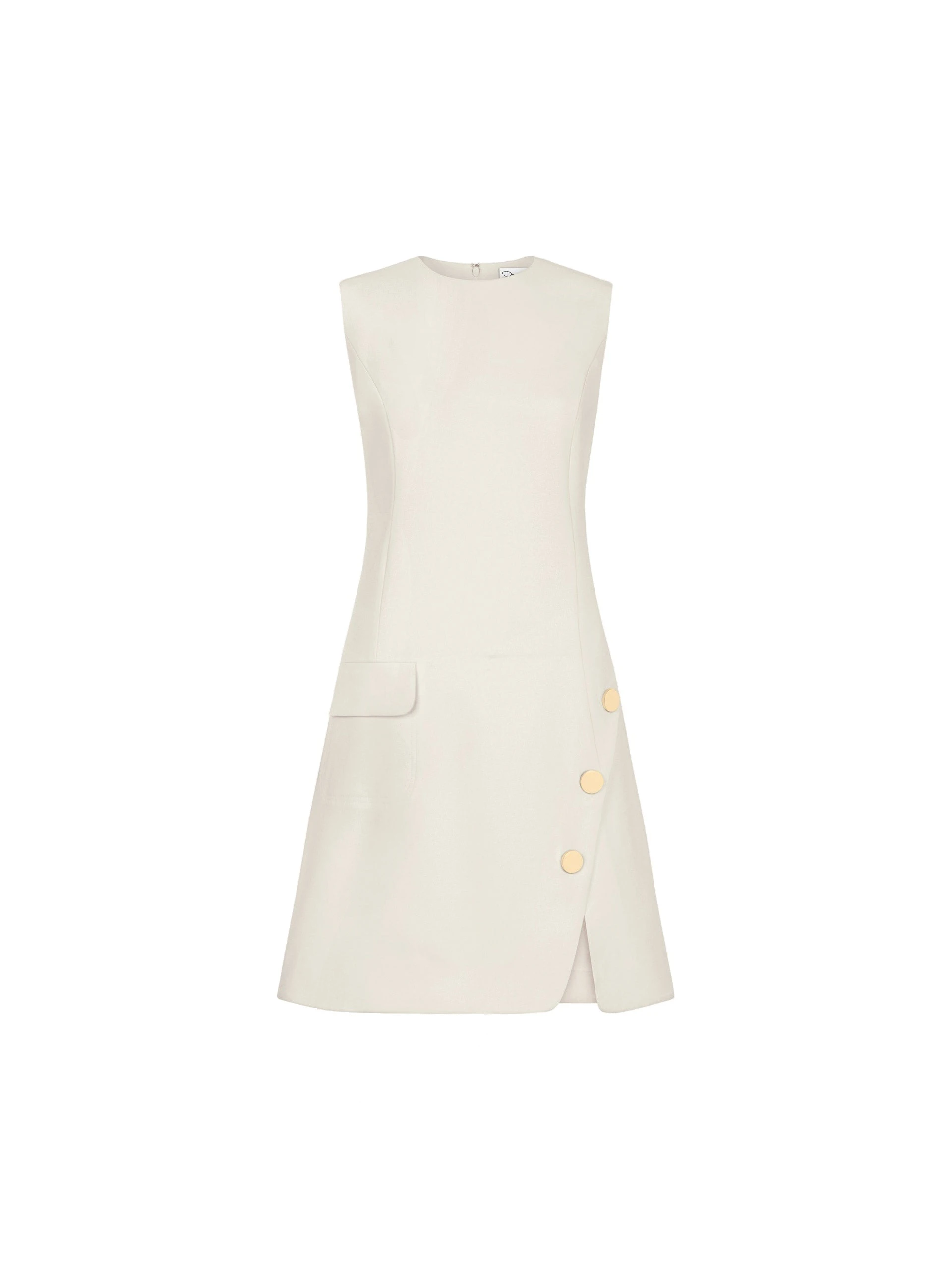 Oscar de la Renta Button-Detailed Wool-Blend Dress | Dresses | Luxury Shoes Oscar de la Renta Button-Detailed Wool-Blend Dress