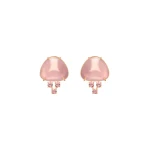 Oscar de la Renta Cabochon Stud Crystal Earrings