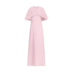 Oscar de la Renta Cape Mixed Beaded Embroidered Caftan