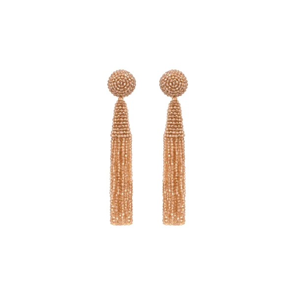 Oscar de la Renta Conical Tassel Clip-On Earrings