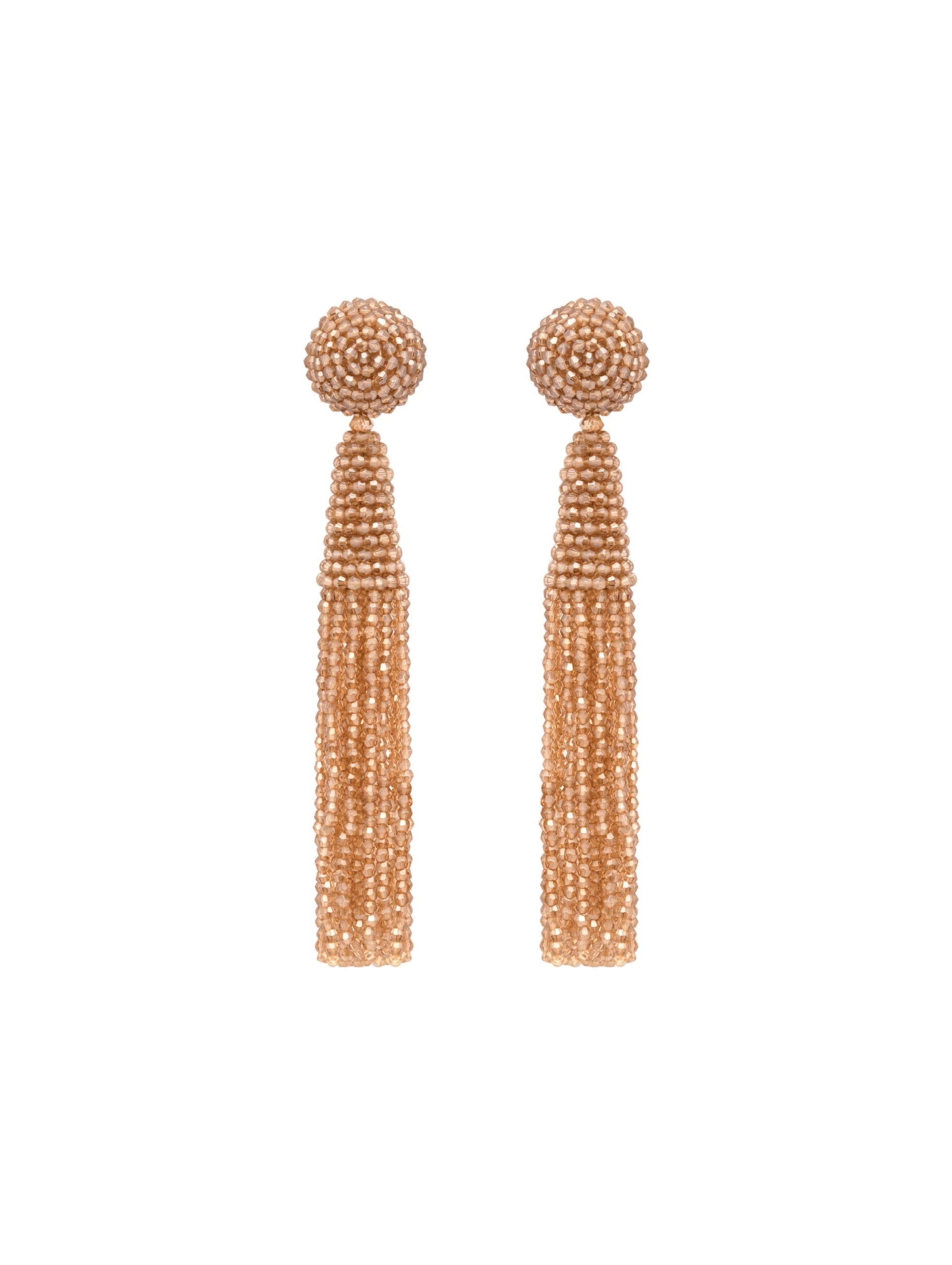 Oscar de la Renta Conical Tassel Clip-On Earrings | Jewelry | Luxury Shoes Oscar de la Renta Conical Tassel Clip-On Earrings