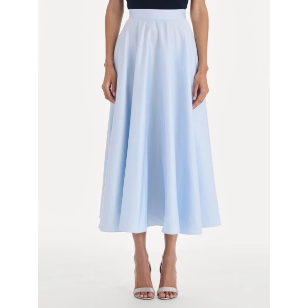 Oscar de la Renta Cotton Poplin Sateen Circle Skirt