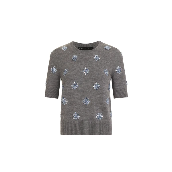 Crystal Embroidered Pullover