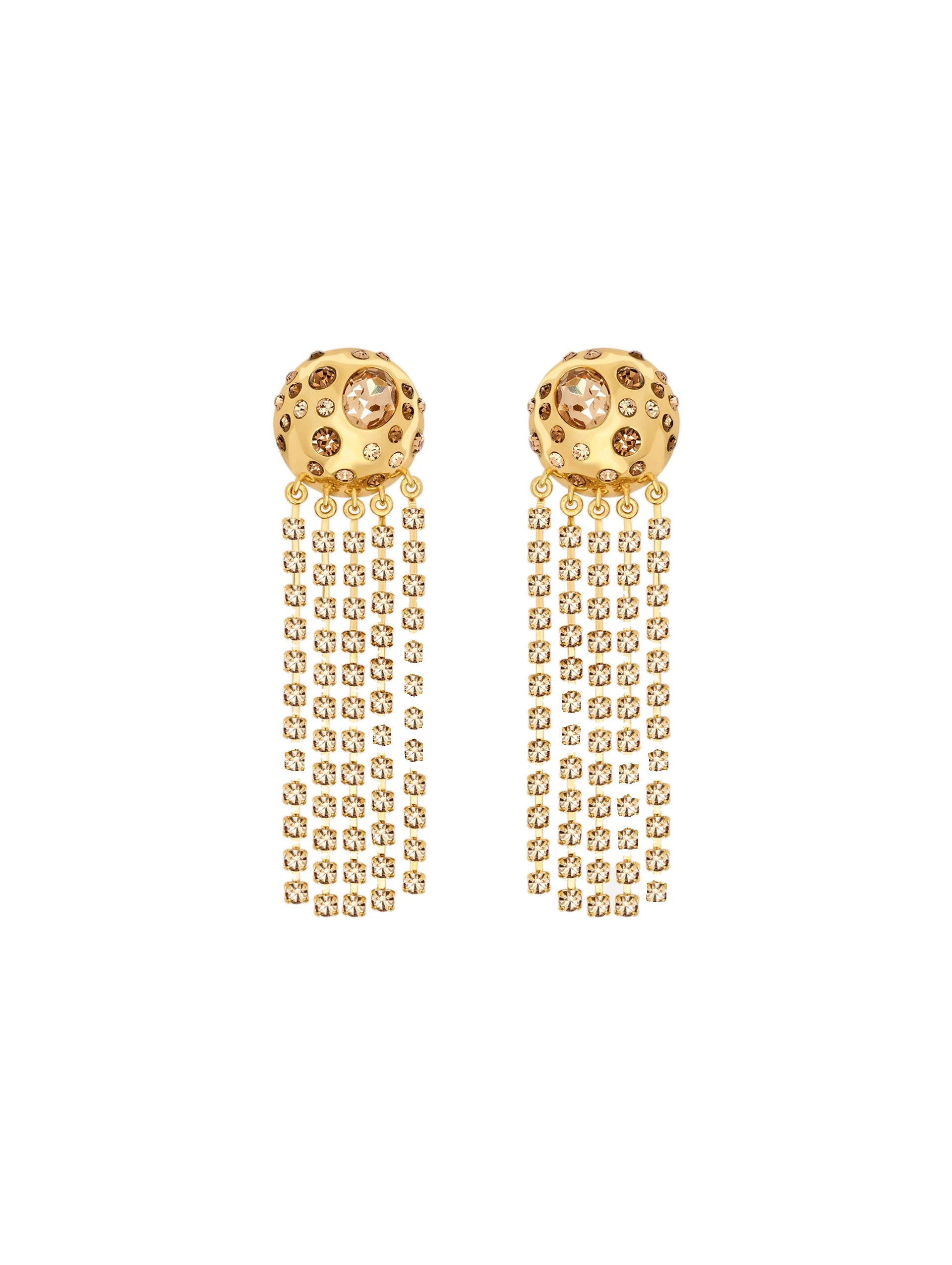 Oscar de la Renta Crystal Fringe Chandelier Earrings | Jewelry | Luxury Shoes Oscar de la Renta Crystal Fringe Chandelier Earrings