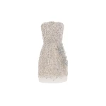 Oscar de la Renta Crystal Leaves Embroidered Mini Dress