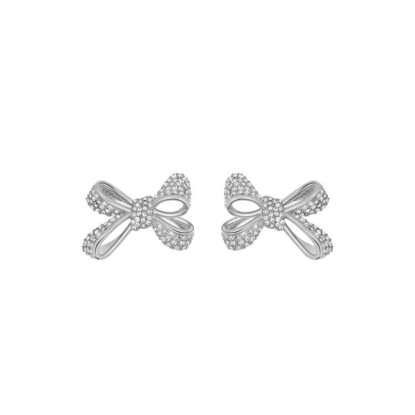 Oscar de la Renta Crystal Pavé Bow Earrings