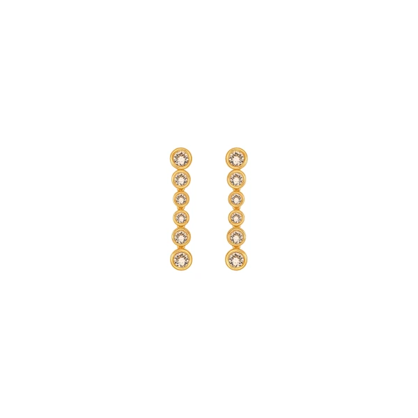 Oscar de la Renta Crystal Sphere Drop Earrings