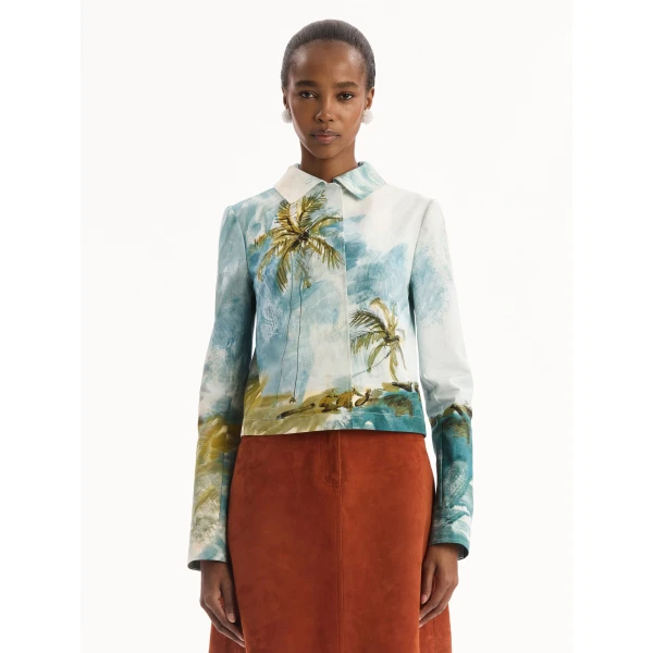 Oscar de la Renta Dominican Landscape Jacket, view 2