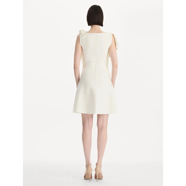 Oscar de la Renta Drape-Detailed Knit Dress, view 3