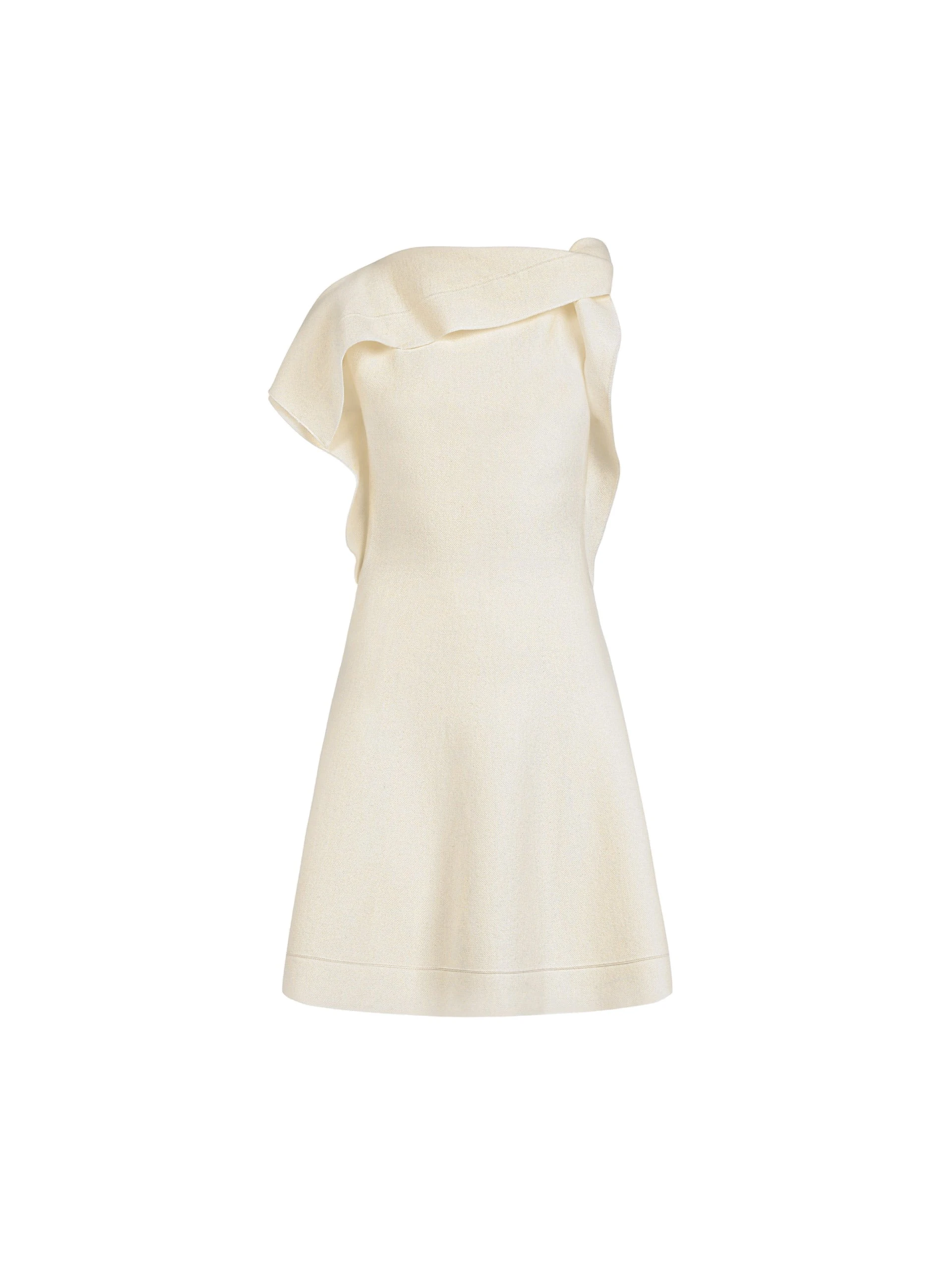 Oscar de la Renta Drape-Detailed Knit Dress | Dresses | Luxury Shoes Oscar de la Renta Drape-Detailed Knit Dress
