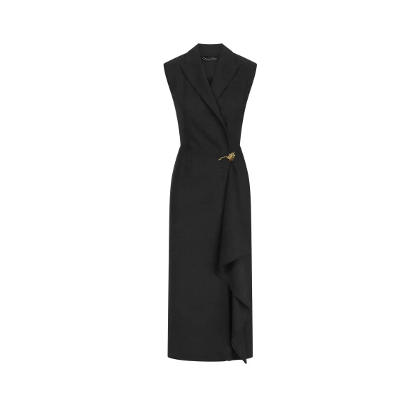 Oscar de la Renta Draped-Detailed Wrap Dress