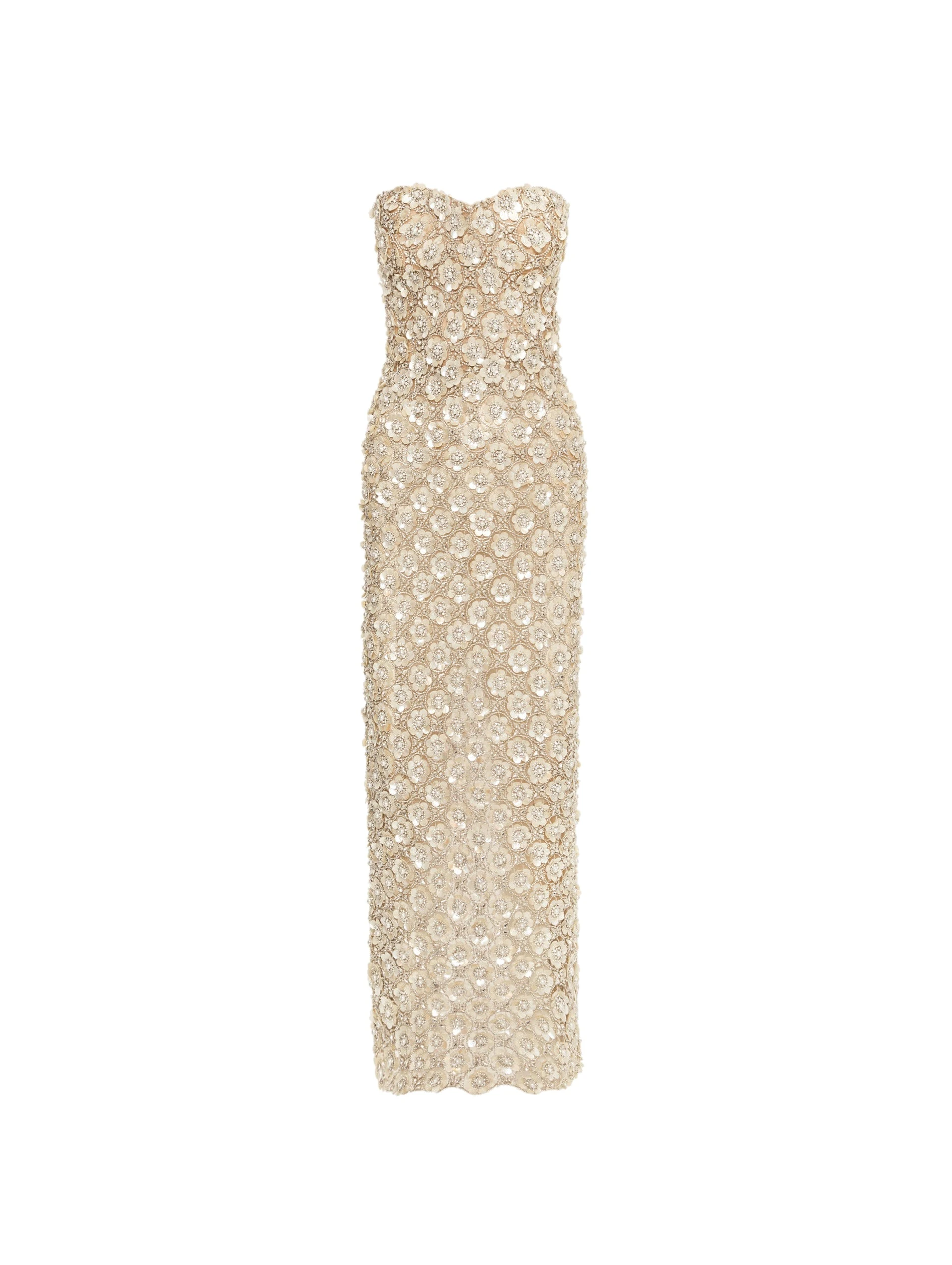 Oscar de la Renta Embroidered Column Gown | Dresses | Luxury Shoes Oscar de la Renta Embroidered Column Gown